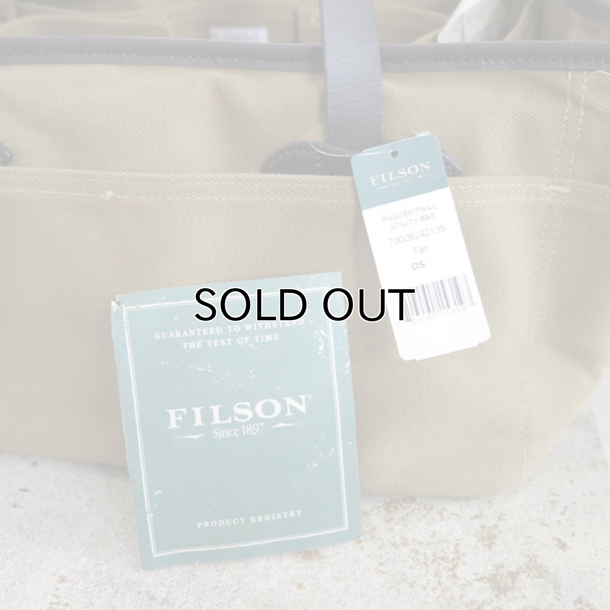 画像9: FILSON Rugged Twill Utility Bag 未使用品 TAN (9)