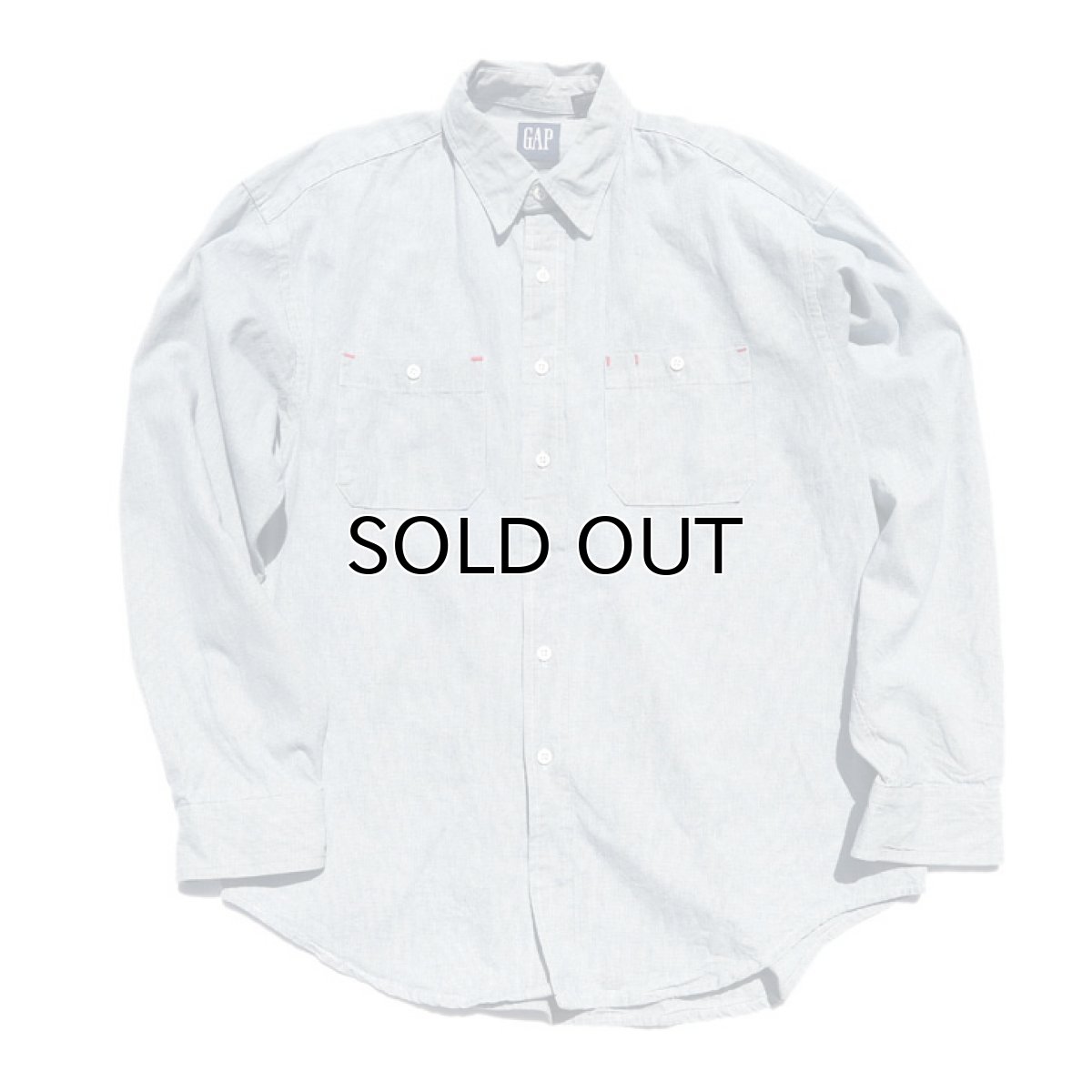 画像2: 1990's GAP L/S Work Shirt BLUE PIN CHECK size XL (表記L) (2)