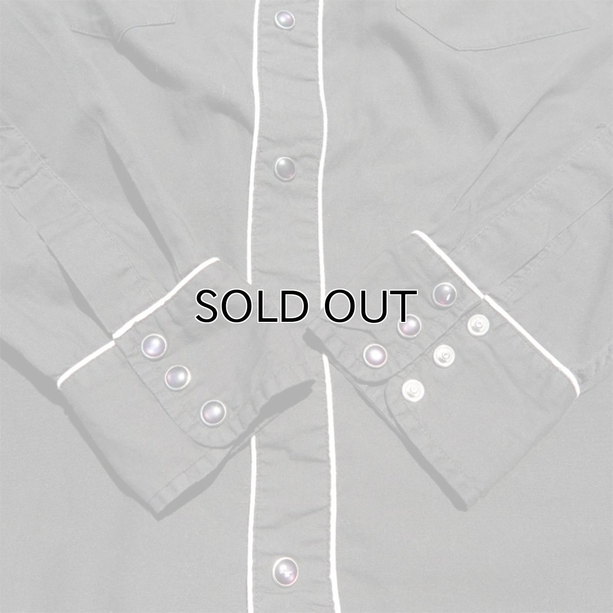 画像5: 1980's Da Vinci L/S Western Shirt BLACK size MEDIUM (表記M) (5)