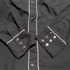 画像5: 1980's Da Vinci L/S Western Shirt　BLACK　size MEDIUM (表記M) (5)