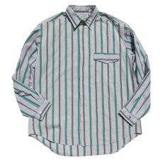 画像2: 1980's LEVI'S L/S Stripe Shirt　GREY/GREEN　size L (表記LARGE) (2)