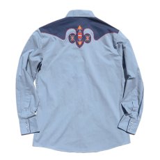 画像3: 1980's KENNINGTON L/S Western Shirt　BLUE　size M-L (表記LARGE) (3)