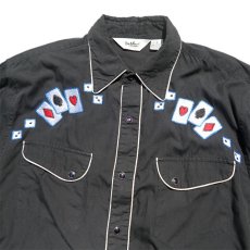 画像4: 1980's Da Vinci L/S Western Shirt　BLACK　size MEDIUM (表記M) (4)