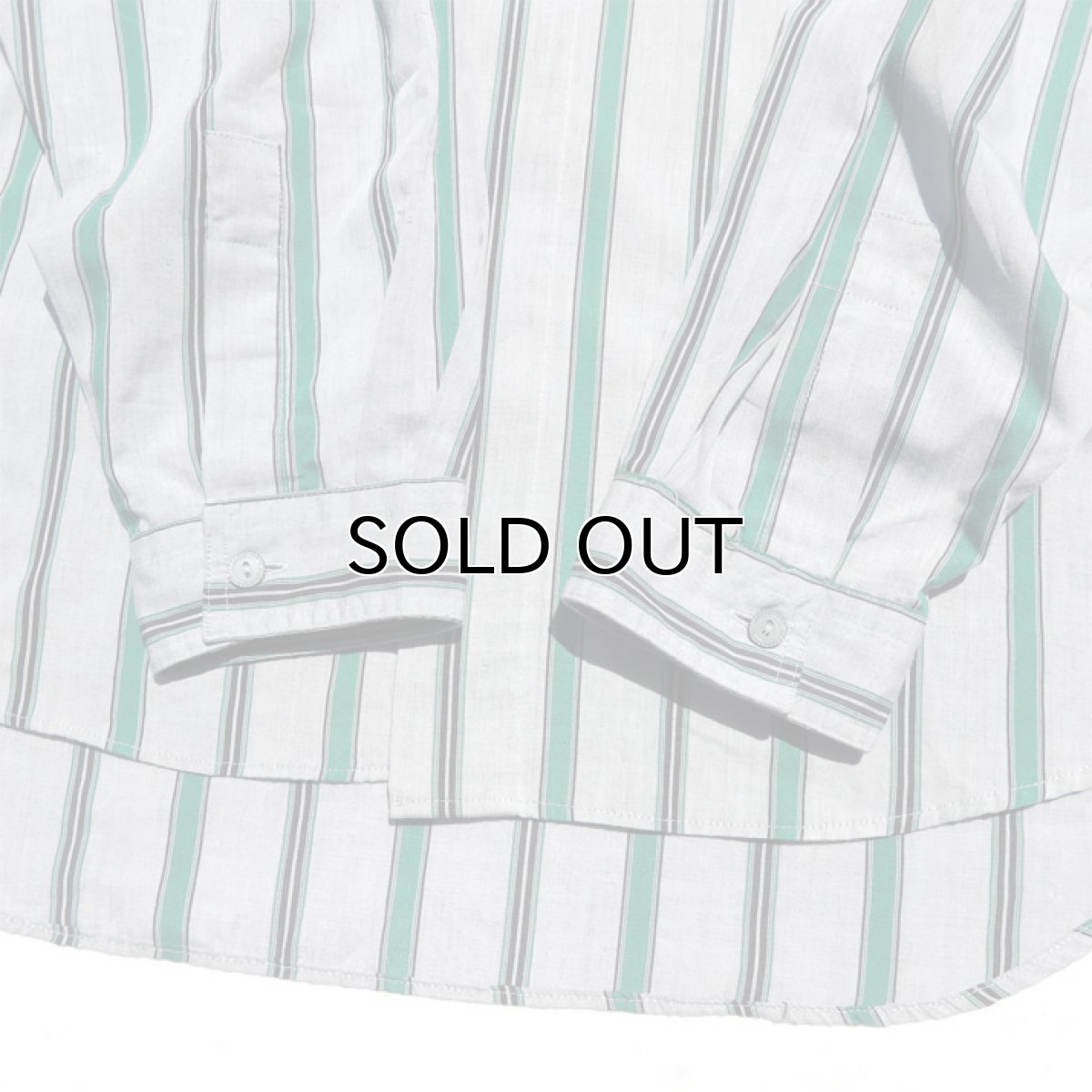 画像6: 1980's LEVI'S L/S Stripe Shirt GREY/GREEN size L (表記LARGE) (6)
