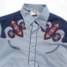 画像4: 1980's KENNINGTON L/S Western Shirt　BLUE　size M-L (表記LARGE) (4)