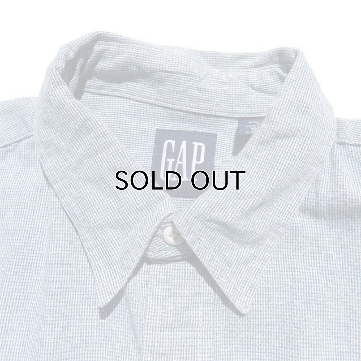 画像4: 1990's GAP L/S Work Shirt BLUE PIN CHECK size XL (表記L) (4)