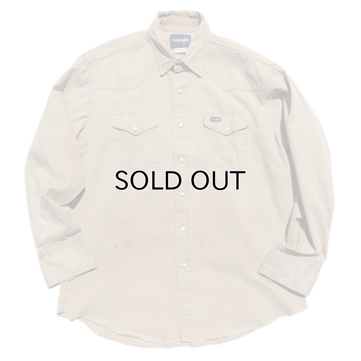 画像2: 1990's Wrangler L/S Western Shirt　KHAKI　size LARGE (表記不明) (2)