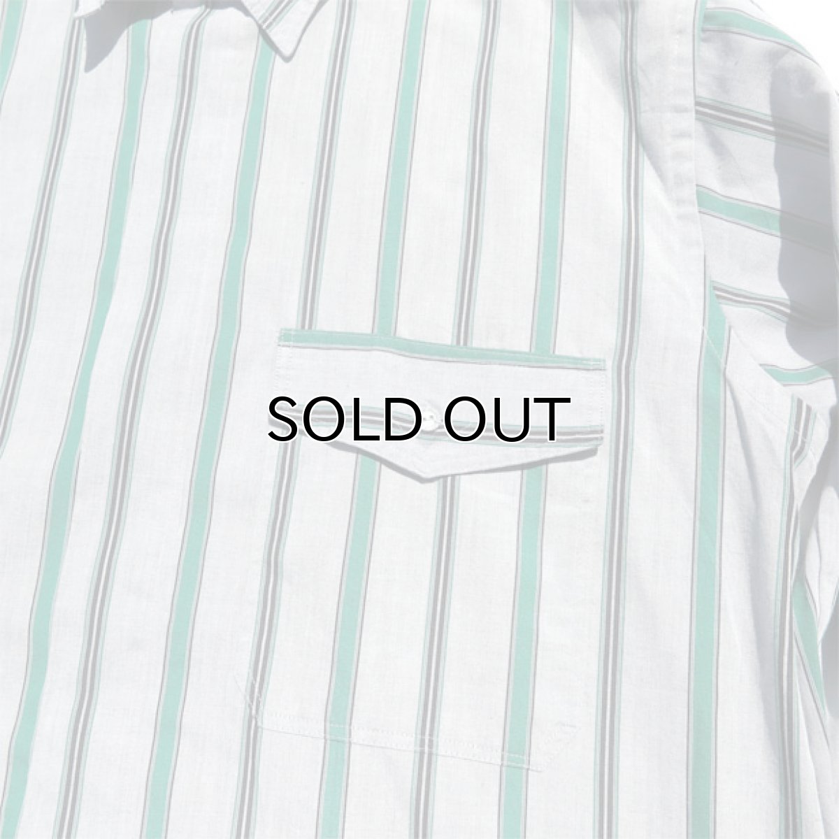 画像5: 1980's LEVI'S L/S Stripe Shirt GREY/GREEN size L (表記LARGE) (5)