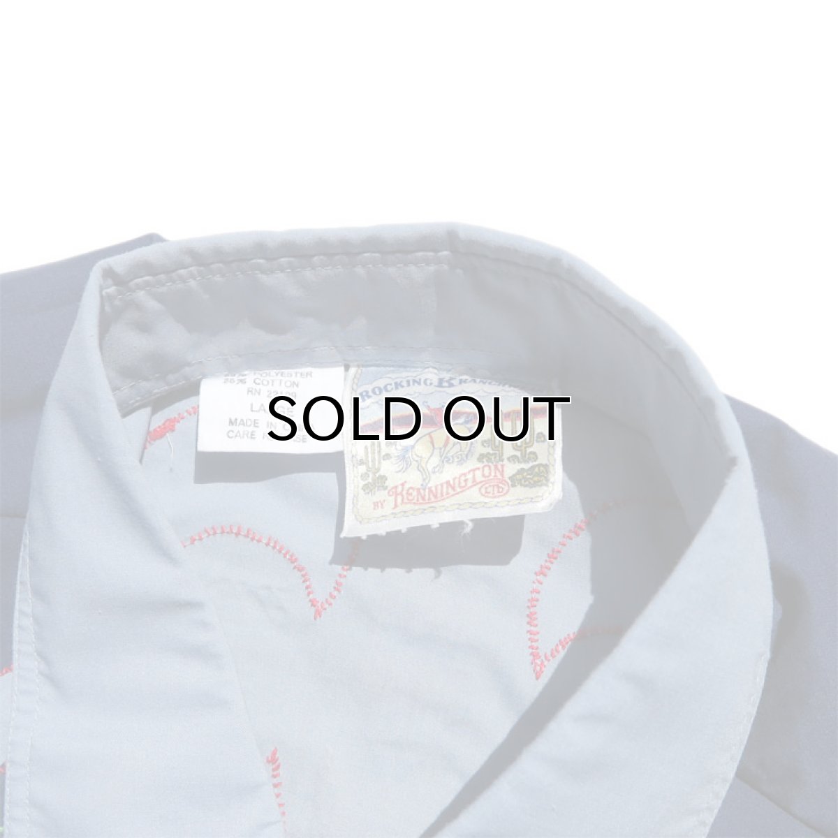 画像6: 1980's KENNINGTON L/S Western Shirt BLUE size M-L (表記LARGE) (6)