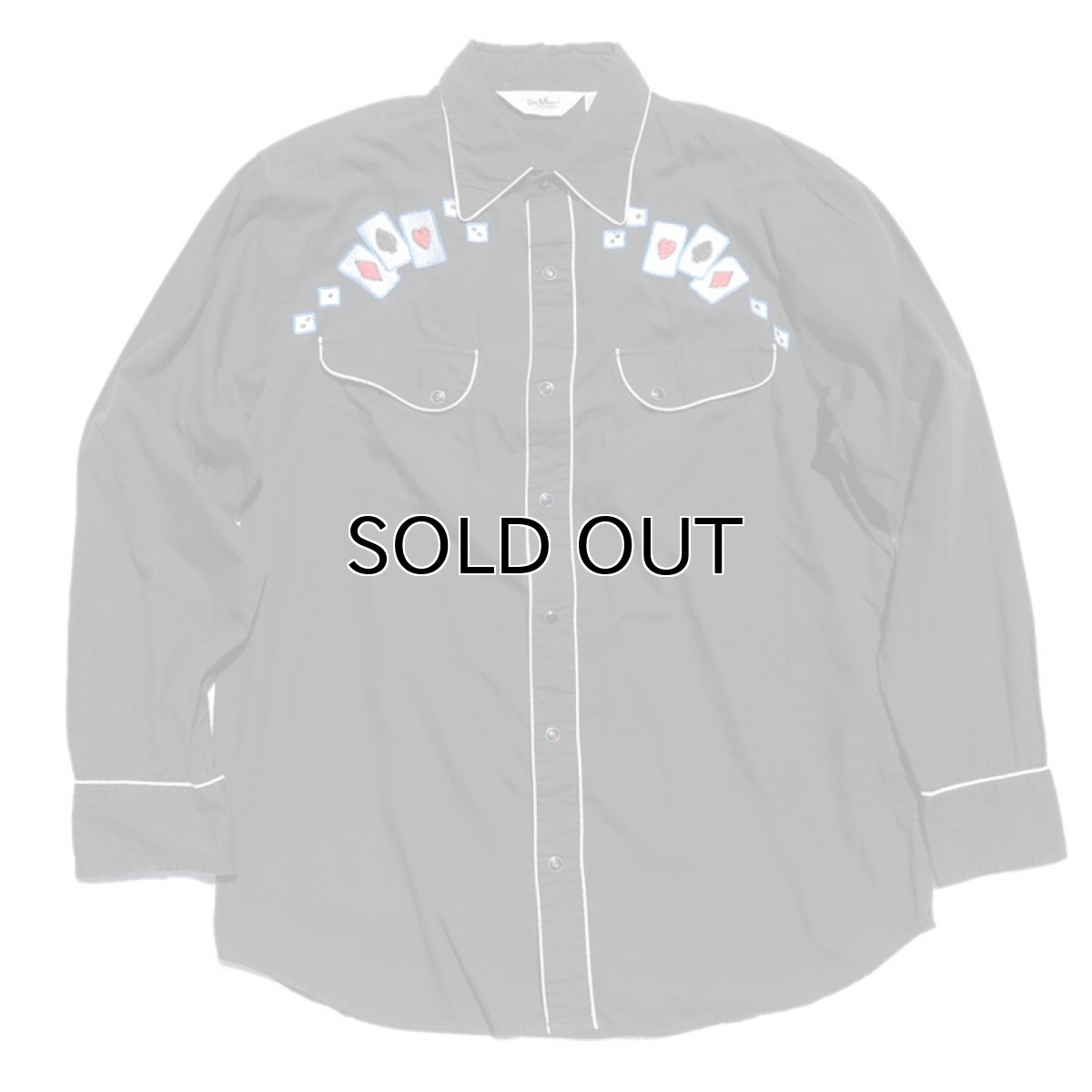 画像2: 1980's Da Vinci L/S Western Shirt BLACK size MEDIUM (表記M) (2)