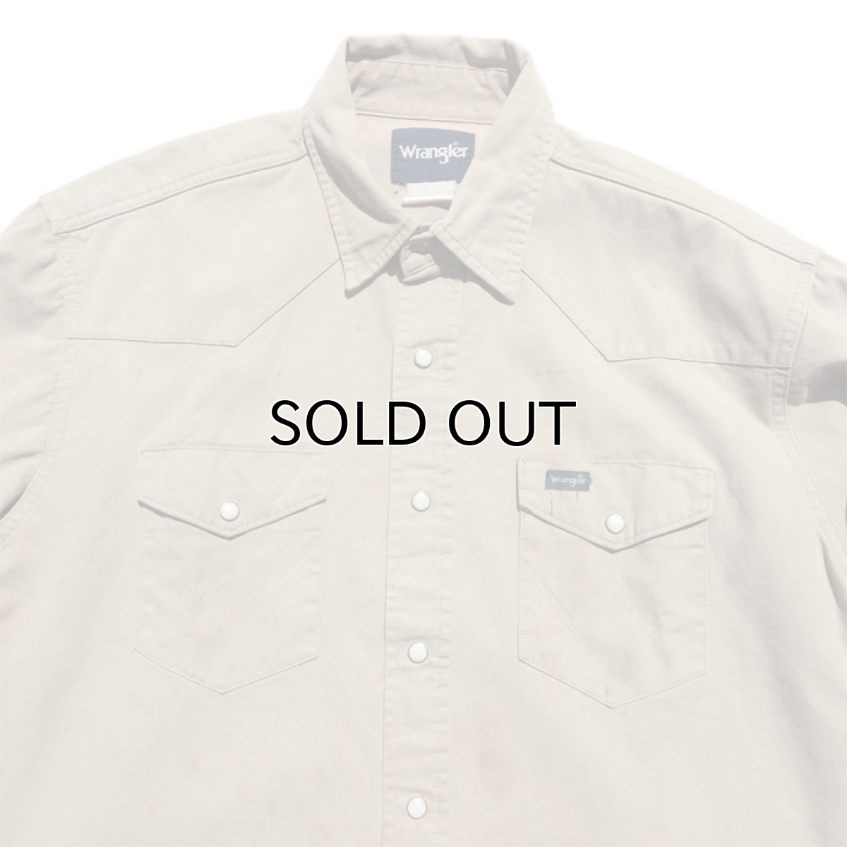 画像4: 1990's Wrangler L/S Western Shirt　KHAKI　size LARGE (表記不明) (4)