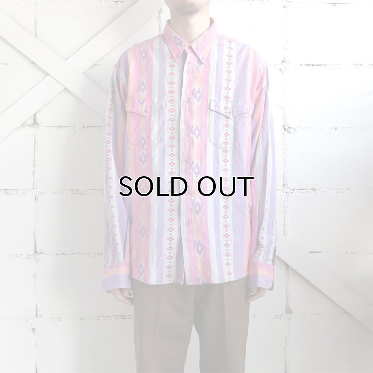 画像6: 1980's Wrangler L/S B.D. Shirt MULTI PATTERN size LARGE (表記17) (6)