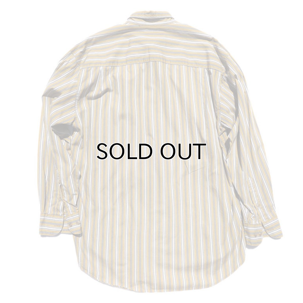 画像3: 1990's GAP  L/S Stripe B.D. Shirt MUSTARD size L (表記M) (3)