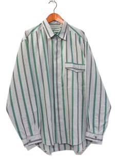 画像1: 1980's LEVI'S L/S Stripe Shirt　GREY/GREEN　size L (表記LARGE) (1)