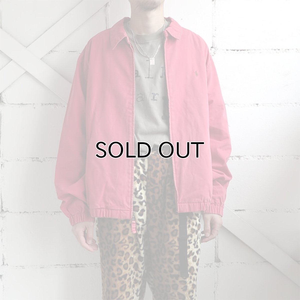 画像3: 1990's Polo by Ralph Lauren Cotton Zip up Jacket RED size XL (表記L) (3)
