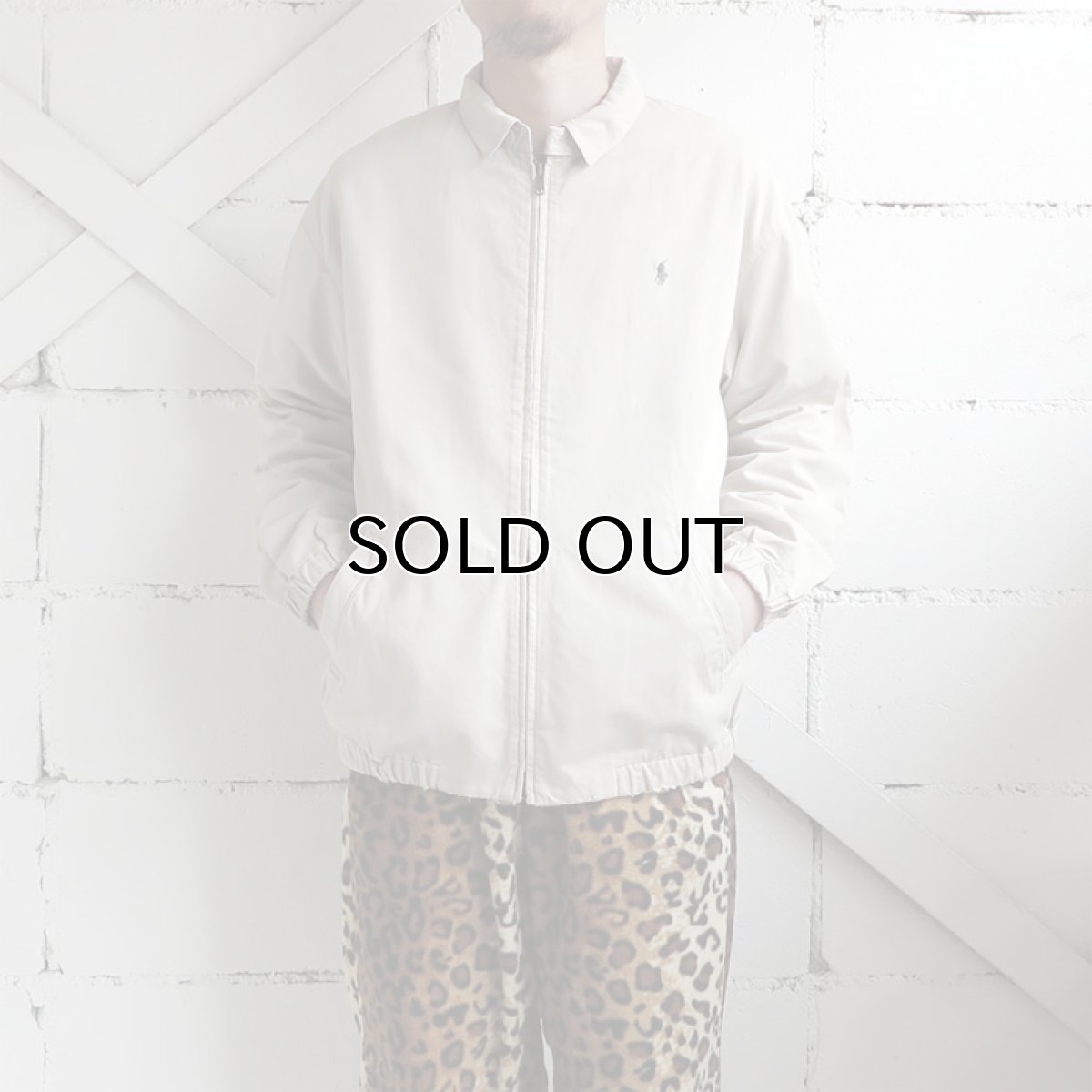 画像2: 1990's Polo by Ralph Lauren Cotton Zip up Jacket　BEIGE　size M (表記S) (2)