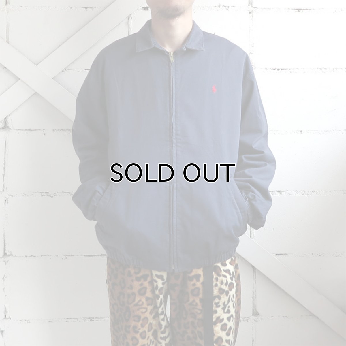 画像2: 1980's Polo by Ralph Lauren Cotton Zip up Jacket　NAVY　size L (表記M) (2)