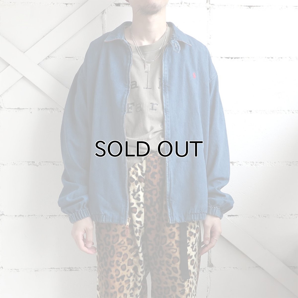 画像3: 1980's Polo by Ralph Lauren Cotton Zip up Jacket BLUE DENIM made in USA size XL (表記XL) (3)