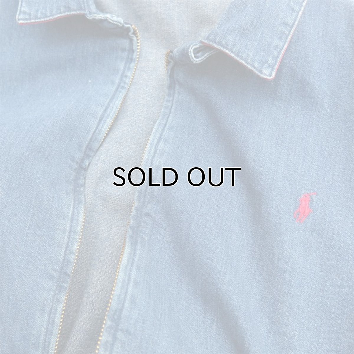 画像8: 1980's Polo by Ralph Lauren Cotton Zip up Jacket BLUE DENIM made in USA size XL (表記XL) (8)