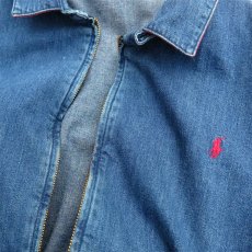 画像8: 1980's Polo by Ralph Lauren Cotton Zip up Jacket　BLUE DENIM　made in USA size XL (表記XL) (8)