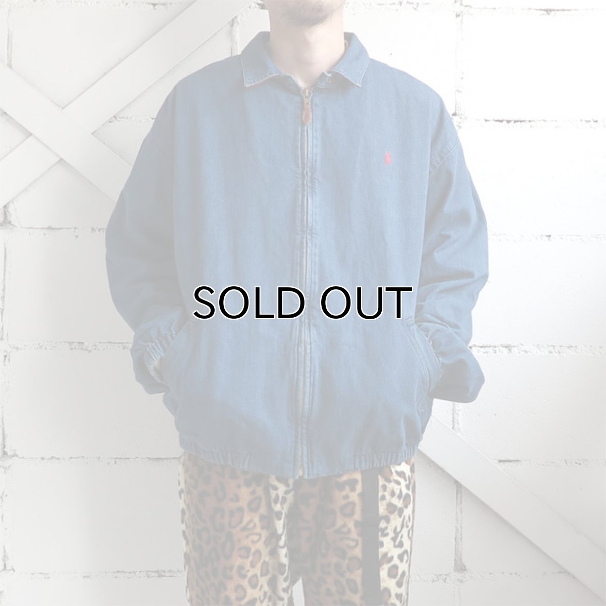 画像2: 1980's Polo by Ralph Lauren Cotton Zip up Jacket BLUE DENIM made in USA size XL (表記XL) (2)