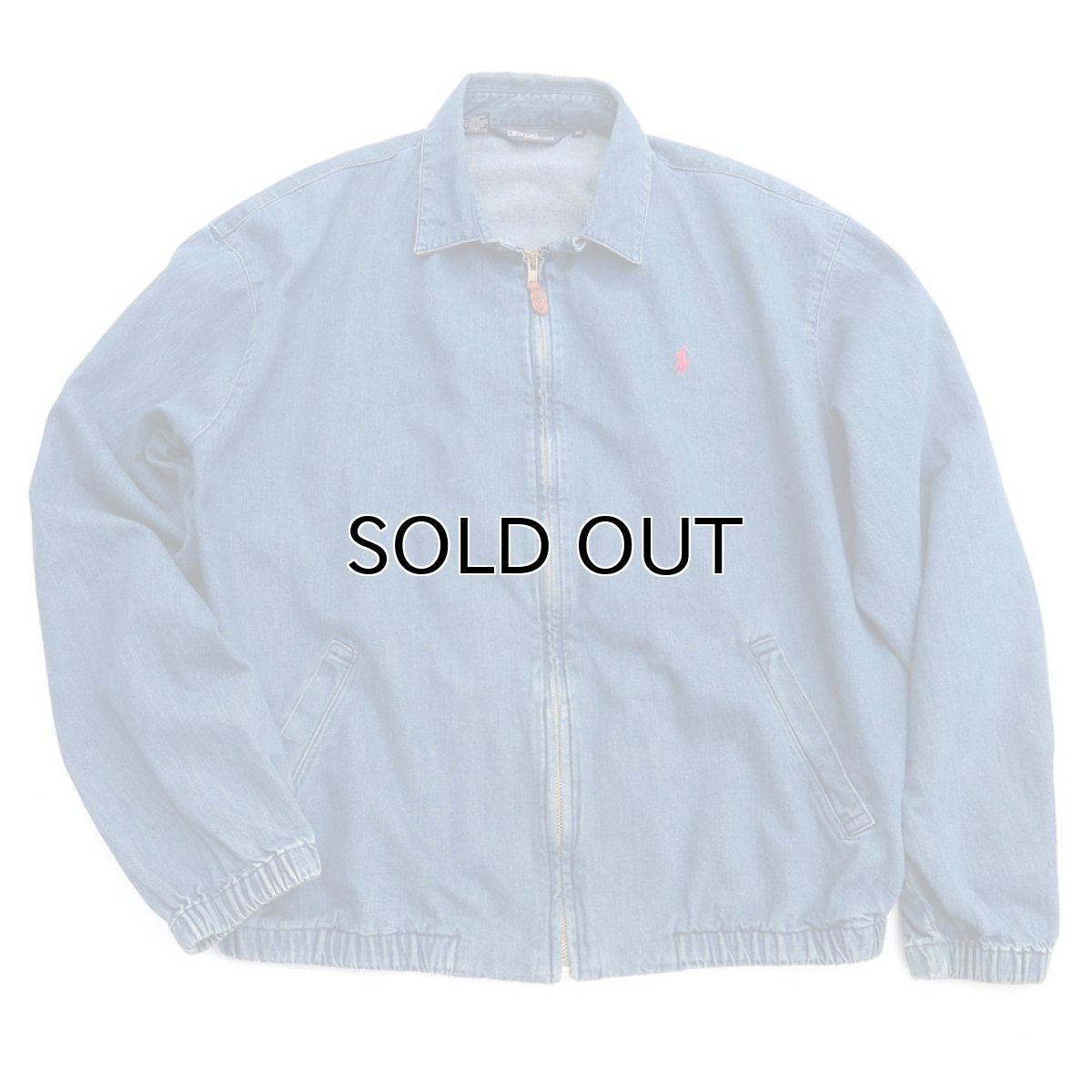 画像4: 1980's Polo by Ralph Lauren Cotton Zip up Jacket BLUE DENIM made in USA size XL (表記XL) (4)