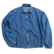 画像4: 1980's Polo by Ralph Lauren Cotton Zip up Jacket　BLUE DENIM　made in USA size XL (表記XL) (4)