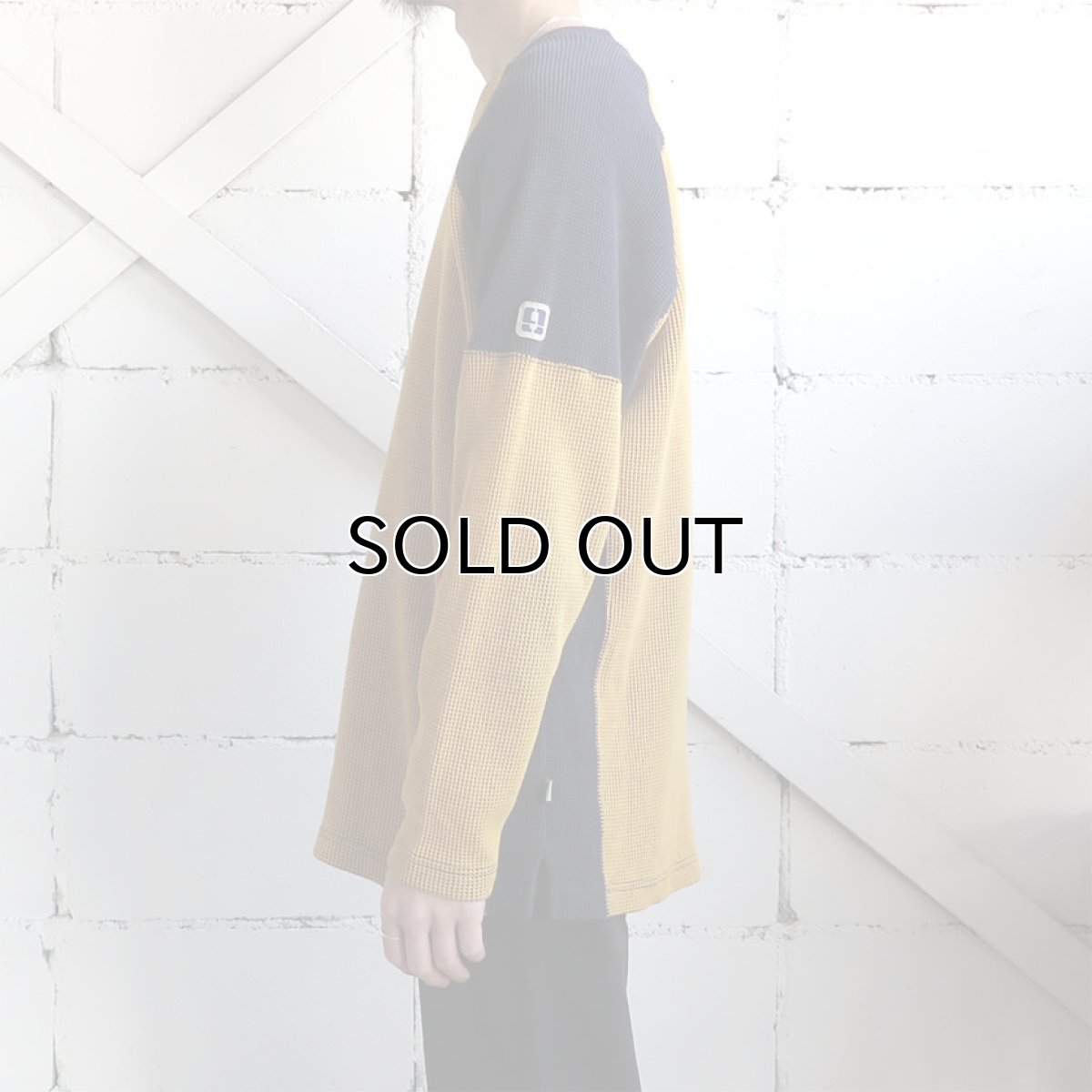 画像6: 1990's~ TRANS NINE L/S Thermal T-Shirt　YELLOW/NAVY　size M-L(表記L) (6)