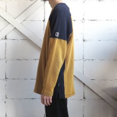 画像6: 1990's~ TRANS NINE L/S Thermal T-Shirt　YELLOW/NAVY　size M-L(表記L) (6)