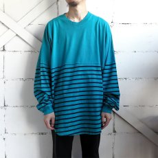 画像2: SPIRIT JERSEY Border L/S T-Shirt　GREEN/NAVY　size M, XXL (2)