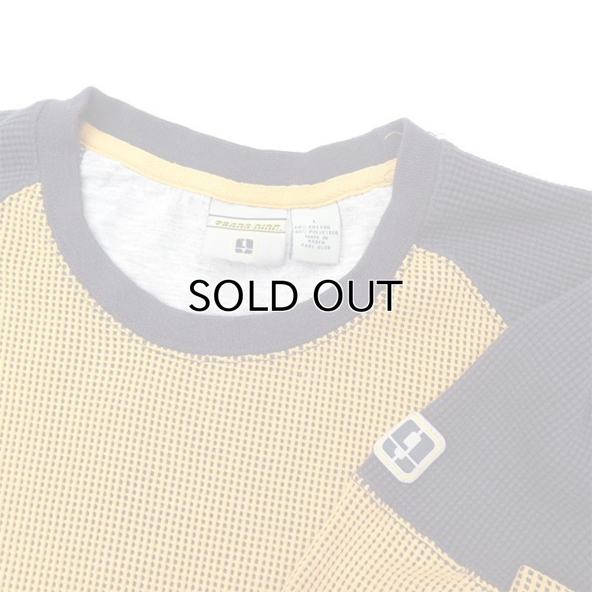 画像3: 1990's~ TRANS NINE L/S Thermal T-Shirt　YELLOW/NAVY　size M-L(表記L) (3)