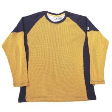 画像1: 1990's~ TRANS NINE L/S Thermal T-Shirt　YELLOW/NAVY　size M-L(表記L) (1)