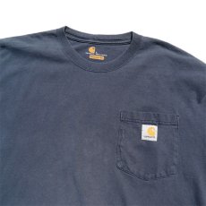 画像3: Carhartt(カーハート) L/S Pocket T-Shirt　NAVY　size L-XL(表記L) (3)