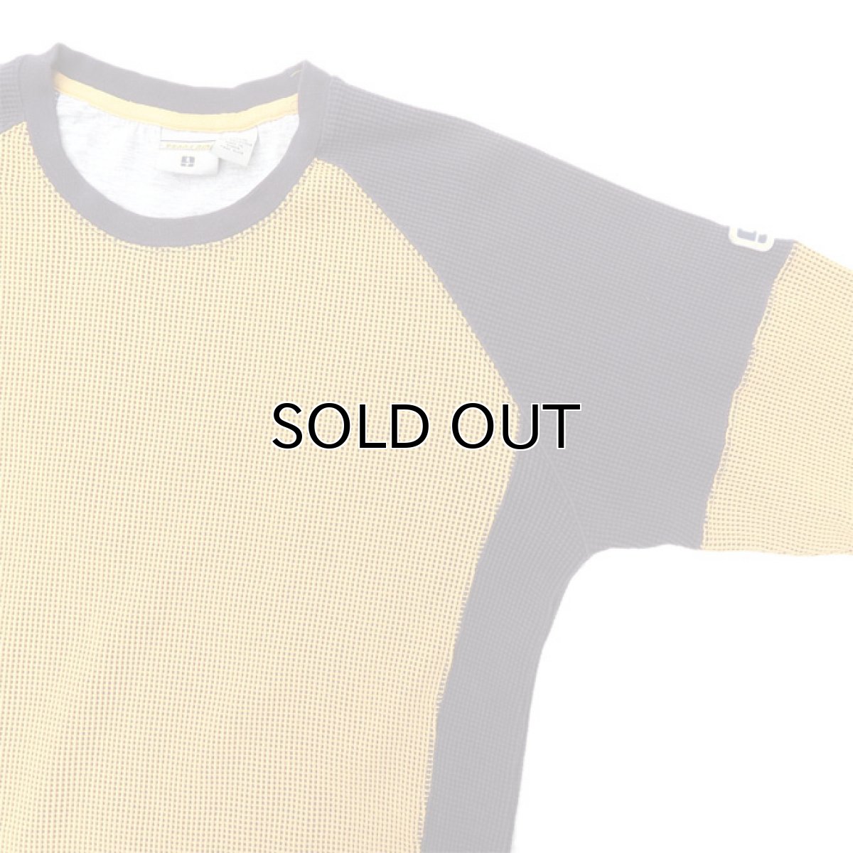 画像4: 1990's~ TRANS NINE L/S Thermal T-Shirt　YELLOW/NAVY　size M-L(表記L) (4)