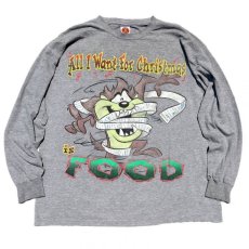 画像1: 1990's LOONEY TUNES Print L/S T-Shirt　HEATHER GREY　size L(表記なし) (1)