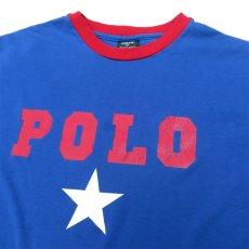 画像3: 1980's~ Polo by Ralph Lauren(ラルフローレン) Logo Print L/S T-Shirt　BLUE/RED　size M(表記XL) (3)