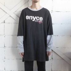 画像2: enyce L/S Layered Print T-Shirt　BLACK　size XXXL(表記L) (2)