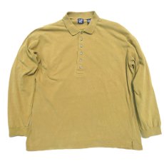 画像1: 1990's GAP(ギャップ) L/S Polo Shirt　MUSTARD　size L-XL(表記L) (1)