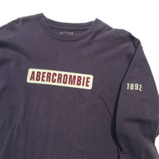 画像3: 1990's~ Abercrombie & Fitch Logo Print L/S T-Shirt　NAVY　size XL(表記XL) (3)