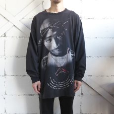 画像2: Russo Wear "2 PAC" Print L/S T-Shirt　BLACK　size XXXL(表記3XL) (2)