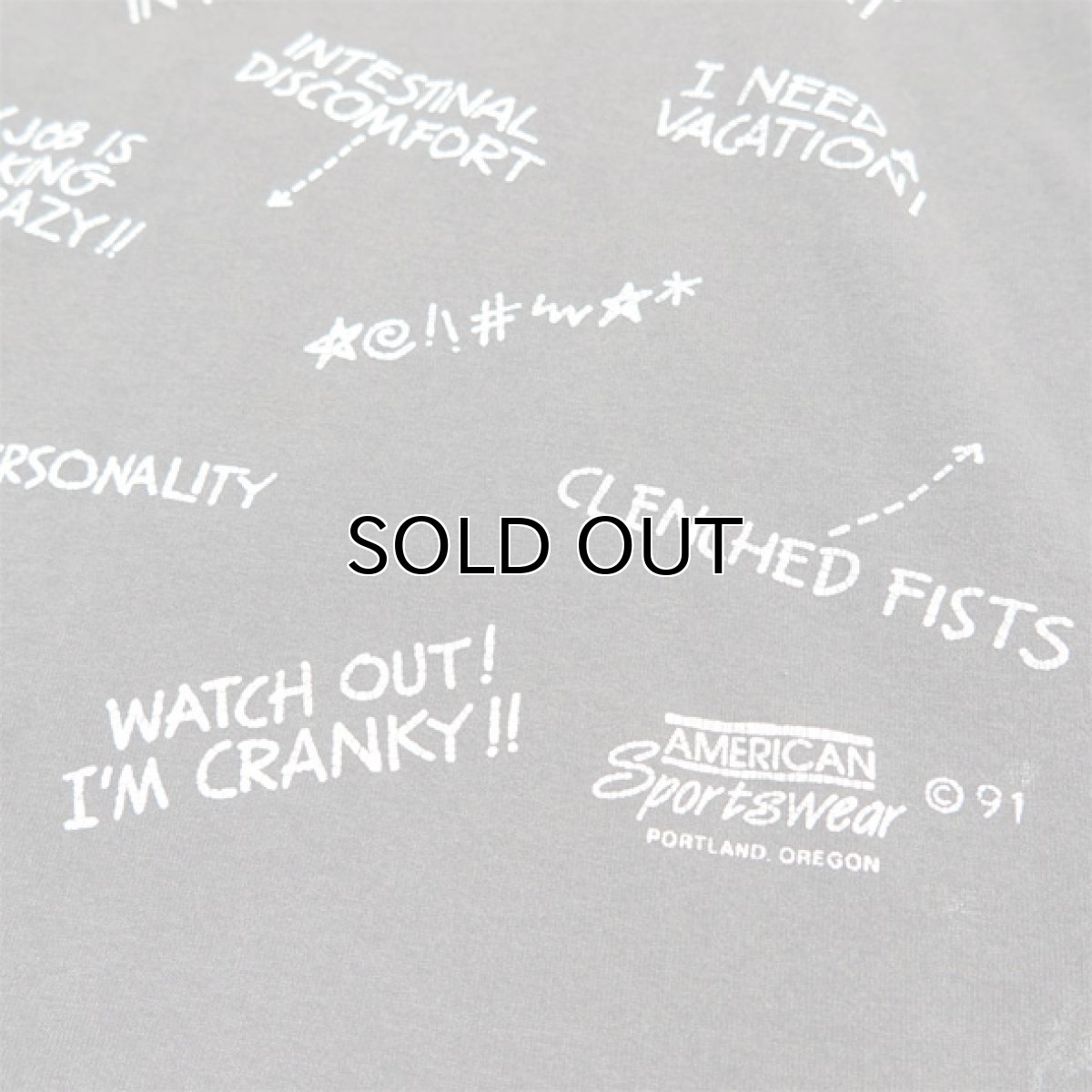 画像6: 1990's Hanes "Stressed Out!" Message Print T-Shirt　BLACK　size L(表記XL) (6)