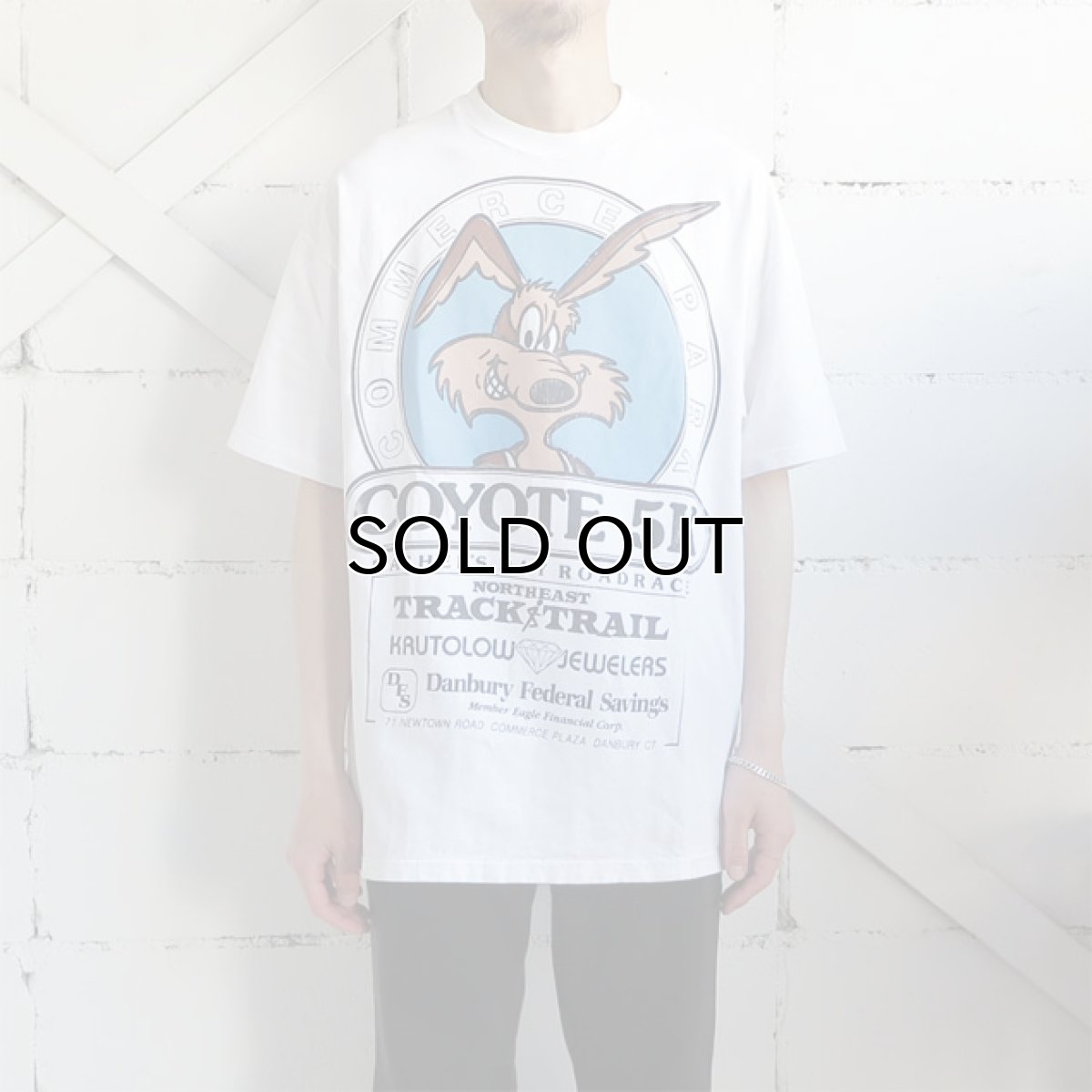 画像2: 1980's Hanes BEEFY "COYOTE 5K" Print T-Shirt　WHITE　size L-XL(表記XL) (2)