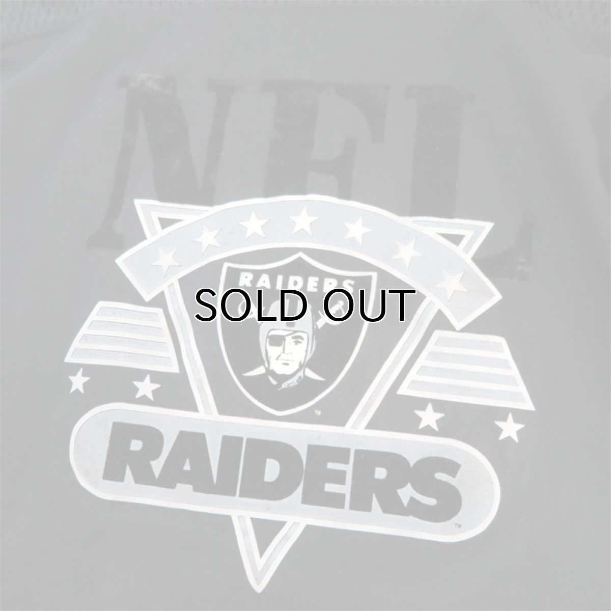 画像4: 1980's ARTEX "RAIDERS" Print Football T-Shirt　BLACK　size L(表記XL) (4)