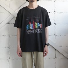 画像2: 1990's JERZEES "NEW YORK" Print T-Shirt　BLACK　size M-L(表記XL) (2)