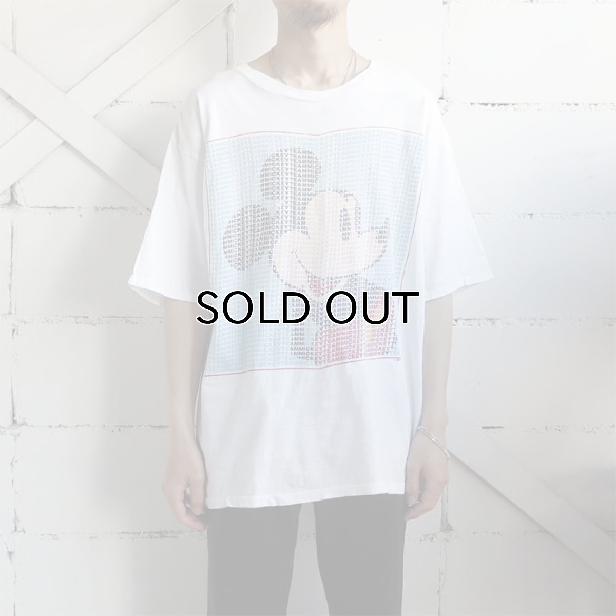 画像2: 1980's Disney "MICKEY MOUSE" Print T-Shirt WHITE size XL-XXL(表記不明) (2)