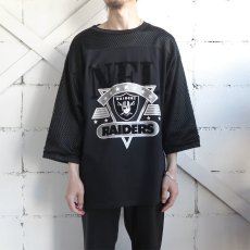 画像2: 1980's ARTEX "RAIDERS" Print Football T-Shirt　BLACK　size L(表記XL) (2)