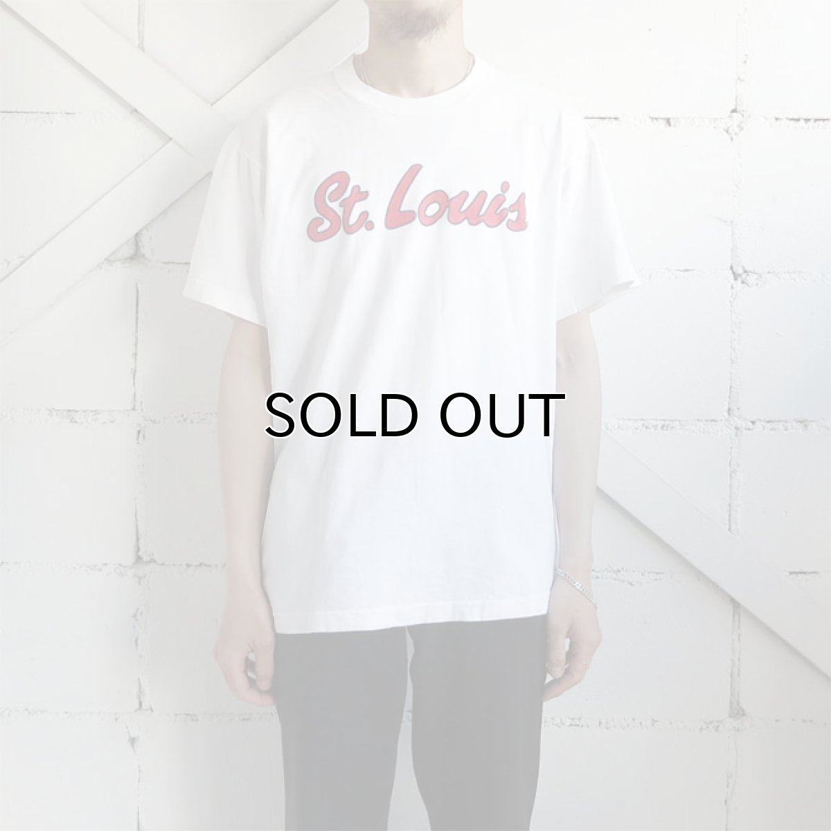 画像2: 1990's FRUIT OF THE LOOM "St. Louis" Print T-Shirt　WHITE　size M(表記L) (2)