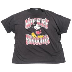 画像1: 1980's~ Disney "MICKEY MOUSE" Print T-Shirt　BLACK　size XL-XXL(表記不明) (1)