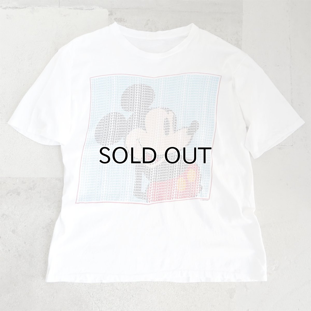 画像1: 1980's Disney "MICKEY MOUSE" Print T-Shirt　WHITE　size XL-XXL(表記不明) (1)