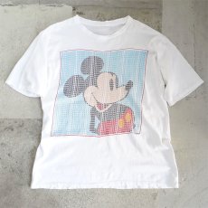 画像1: 1980's Disney "MICKEY MOUSE" Print T-Shirt　WHITE　size XL-XXL(表記不明) (1)